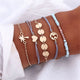 30 Mixed Turtle Marble Lotus Heart Bracelet Set Bohemian Women Multi-layer Beaded Bracelet Vintage Tassel Bracelet Wholesale