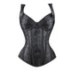 6xl Plus Size Women Sexy Black Corset Top Steampunk Gothic Latex Corset Bustier Espartilho Waist Cincher Korsett Overbust Femme