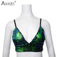 AKYZO 2018 Fashion green sequin Summer tank top Women Sexy Sequined Sleeveless Deep V-Neck Skinny crop top