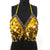 AKYZO Bling beading summer beach short top tees Backless sash punk crop top women Sexy sequin tassel performance cami