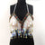 AKYZO Bling beading summer beach short top tees Backless sash punk crop top women Sexy sequin tassel performance cami