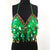 AKYZO Bling beading summer beach short top tees Backless sash punk crop top women Sexy sequin tassel performance cami