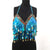 AKYZO Bling beading summer beach short top tees Backless sash punk crop top women Sexy sequin tassel performance cami