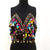AKYZO Bling beading summer beach short top tees Backless sash punk crop top women Sexy sequin tassel performance cami