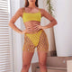AKYZO Sexy Bling Metal Body chain gem sequins skirt Women crazy Summer Beach Hollow out crystal Nightclub Party mini skirts