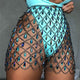 AKYZO Sexy Bling Metal Body chain gem sequins skirt Women crazy Summer Beach Hollow out crystal Nightclub Party mini skirts