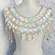 AKYZO Women Acrylic Crystal Tassel Skirt Set Summer Beach Hollow Handmade Metal Chain Patchwork Shining Boho Lady Mini Skirts