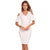 AL'OFA  Bodycon Party Dress Women V Neck Cold Shoulder Short Flare Sleeve Solid Slim Elegant Summer Cocktail Dress Formal Gowns