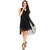 AL'OFA Cocktail Dress Women Party Solid V Neck Pullover Ruffle Front Chiffon A-Line Tank High Low Party Gown Homecoming Dresses