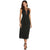 AL'OFA Women Long Cocktail Dresses O-Neck Short Sleeveless Hollow Patchwork Sexy Party Dress Female Clothing