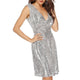 AL'OFA Women Sexy Cocktail Dress Solid V-Neck Sleeveless Sequins High Waist Dress Party Gown Homecoming Dresses