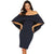 AL'OFA  Women Sexy Pencil Dress Cocktail Dresses Off Shoulder Ruffled Cape Slim Fit Bodycon Dress Ladies Formal Party Gowns
