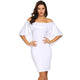 AL'OFA  Women Sexy Pencil Dress Cocktail Dresses Off Shoulder Ruffled Cape Slim Fit Bodycon Dress Ladies Formal Party Gowns
