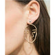 Abstract Art Drop Earrings Gold Color Face Statement Dangle Earrings Girls Fashion Trend Tassel Earrings For Women Bijoux 2018