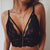Adjustable Translucent Underwear Sheer Bra Women Sexy Hollow Lace Printed Bra Bralette