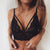 Adjustable Translucent Underwear Sheer Bra Women Sexy Hollow Lace Printed Bra Bralette