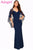 Adogirl Sexy V Cut Open Back Lace Cape Sleeve Maxi Evening Gown Fashion Women Mermaid Prom Formal Party Dresses Long Vestidos