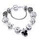 Animal Mickey Charm Bracelets & Bangles Women Jewelry Minnie Pink Bow-Knot Pendant Brand Bracelet DIY Handmade for Girl Gift
