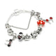 Animal Mickey Charm Bracelets & Bangles Women Jewelry Minnie Pink Bow-Knot Pendant Brand Bracelet DIY Handmade for Girl Gift