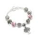 Animal Mickey Charm Bracelets & Bangles Women Jewelry Minnie Pink Bow-Knot Pendant Brand Bracelet DIY Handmade for Girl Gift