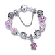 Animal Mickey Charm Bracelets & Bangles Women Jewelry Minnie Pink Bow-Knot Pendant Brand Bracelet DIY Handmade for Girl Gift