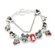 Animal Mickey Charm Bracelets & Bangles Women Jewelry Minnie Pink Bow-Knot Pendant Brand Bracelet DIY Handmade for Girl Gift