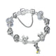Animal Mickey Charm Bracelets & Bangles Women Jewelry Minnie Pink Bow-Knot Pendant Brand Bracelet DIY Handmade for Girl Gift