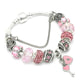 Animal Mickey Charm Bracelets & Bangles Women Jewelry Minnie Pink Bow-Knot Pendant Brand Bracelet DIY Handmade for Girl Gift