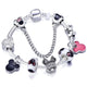 Animal Mickey Charm Bracelets & Bangles Women Jewelry Minnie Pink Bow-Knot Pendant Brand Bracelet DIY Handmade for Girl Gift