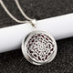 Aroma Diffuser life Tree Necklace Open Lockets Pendant Perfume Oil  Locket to send Chain length 60cm+1pcs bright mat A43