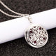 Aroma Diffuser life Tree Necklace Open Lockets Pendant Perfume Oil  Locket to send Chain length 60cm+1pcs bright mat A43