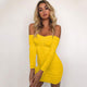 Articat Women Autumn Winter Bandage Dress Women 2018 Sexy Off Shoulder Long Sleeve Slim Elastic Bodycon Party Dresses Vestidos