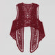 Asymmetric Floral Crochet Knitted Vest Jacket 2018 Summer Autumn Women Retro Sleeveless Cardigan Ladies Embroidery Waistcoat