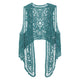 Asymmetric Floral Crochet Knitted Vest Jacket 2018 Summer Autumn Women Retro Sleeveless Cardigan Ladies Embroidery Waistcoat