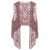 Asymmetric Floral Crochet Knitted Vest Jacket 2018 Summer Autumn Women Retro Sleeveless Cardigan Ladies Embroidery Waistcoat