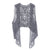 Asymmetric Floral Crochet Knitted Vest Jacket 2018 Summer Autumn Women Retro Sleeveless Cardigan Ladies Embroidery Waistcoat