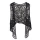 Asymmetric Floral Crochet Knitted Vest Jacket 2018 Summer Autumn Women Retro Sleeveless Cardigan Ladies Embroidery Waistcoat