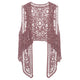 Asymmetric Floral Crochet Knitted Vest Jacket 2018 Summer Autumn Women Retro Sleeveless Cardigan Ladies Embroidery Waistcoat