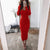 Autumn Knitted Bodycon Maxi Dress Casual Sexy V Neck Long Sleeve Women Elegant Winter Slim Fashion Long Dresses Thin Dress 2019
