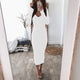 Autumn Knitted Bodycon Maxi Dress Casual Sexy V Neck Long Sleeve Women Elegant Winter Slim Fashion Long Dresses Thin Dress 2019
