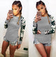 Autumn Print T Shirt Femme Causal T Shirt Women Top Female T Shirt Long Sleeve White T-shirt Woman Black White Tshirt Top