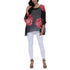 Autumn Tops For Women 2019 Casual O-neck Batwing Sleeve Blouse Women Top And Blouses Three Quarter Print Beige Blouse Shirt