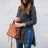 Autumn Winter Women Fashion Long T Shirt 2018 Long Sleeve Tee Shirt Tops Side Slit Casual V Neck Tshirt Camiseta Feminina Gray
