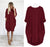 Autumn Womens dresses Pocket Loose Dress Ladies O Neck Casual long girl Tops Dress female fashion big vestido