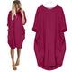 Autumn Womens dresses Pocket Loose Dress Ladies O Neck Casual long girl Tops Dress female fashion big vestido
