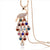 BYSPT Zircon Black Rose Flower Long Necklace Sweater Chain Fashion Metal Chain Crystal Flower Pendant Necklaces Adjusted