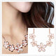 BYSPT Zircon Black Rose Flower Long Necklace Sweater Chain Fashion Metal Chain Crystal Flower Pendant Necklaces Adjusted