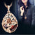 BYSPT Zircon Black Rose Flower Long Necklace Sweater Chain Fashion Metal Chain Crystal Flower Pendant Necklaces Adjusted