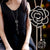 BYSPT Zircon Black Rose Flower Long Necklace Sweater Chain Fashion Metal Chain Crystal Flower Pendant Necklaces Adjusted