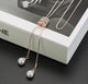 BYSPT Zircon Black Rose Flower Long Necklace Sweater Chain Fashion Metal Chain Crystal Flower Pendant Necklaces Adjusted